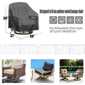 Outdoor Swivel Lounge Chair Cover 4 Pack,Waterproof Heavy Duty Outdoor Chair Covers, (39" L X 37" W X 38" H) Patio Furniture Cover for Swivel Patio Lounge Chair