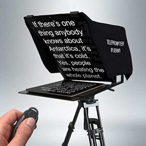 leeventi teleprompter i compatible with iphone, ipad, android smartphones, photo or video camera i suitable for all tripods i 600g, 30×40×3 cm