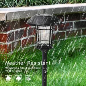 Grand patio Solar Outdoor Lights, 5 Pack, Glass Light Aluminum & Steel Frame, Waterproof, All-Weather Pathway Light, Automatic Dusk and Dawn Sensor (Slate Gray)