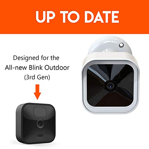 Blink Outdoor Wall Mount, Weatherproof Protective Cover and 360 Degree Adjustable Mount with Blink Sync Module 2 Outlet Mount for All-New Blink Outdoor Indoor Security Camera (White, 1 Pack)