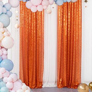 sequin backdrop curtain orange 2ftx7ft 2 pack sequin fabric backdrop drapes christmas backdrop for photography 60x215cm orange wall backdrop for video studio prop