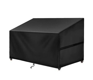 siruiton 3-seat heavy duty garden patio sofa/loveseat/bench cover,100% waterproof outdoor sofa cover, lawn patio furniture covers black,64″ w x 27″ d x 35″ h