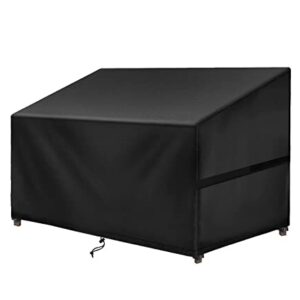 SIRUITON 3-Seat Heavy Duty Garden Patio Sofa/Loveseat/Bench Cover,100% Waterproof Outdoor Sofa Cover, Lawn Patio Furniture Covers Black,64" W x 27" D x 35" H