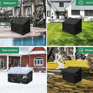 SIRUITON 3-Seat Heavy Duty Garden Patio Sofa/Loveseat/Bench Cover,100% Waterproof Outdoor Sofa Cover, Lawn Patio Furniture Covers Black,64" W x 27" D x 35" H