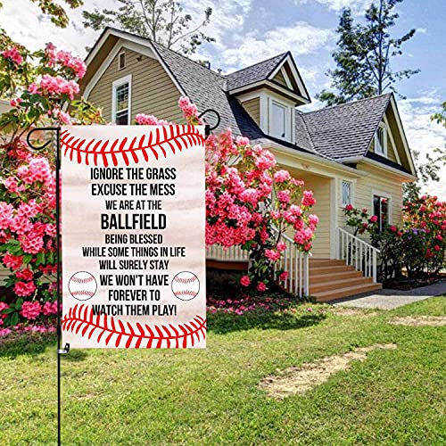 LHMUYUCQ Baseball Mom Home Decoration Garden Yard Flags Sign for Indoor and Outdoor Polyester Flag Double Sided 12 x 18 Inch