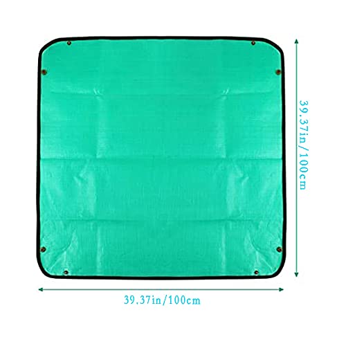 BIUWING 2PCS 39.4" x 39.4" Plant Repotting Mat Waterproof Transplanting Mat Indoor Succulent Potting Mat Portable Gardening Soil Changing and Watering mat Square and Foldable Garden mat