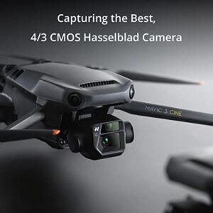 DJI Mavic 3 Cine Premium Combo, Drone with 4/3 CMOS Hasselblad Camera, 5.1K Video, Omnidirectional Obstacle Sensing, 46 Mins Flight, 15km Video Transmission, with DJI RC Pro,  Two Extra Batteries