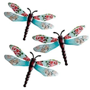 eyonglion metal dragonfly wall decor,dragonfly garden decor for outside,yard decorations outdoor metal,metal dragonfly outdoor,14.8 inch,pack of 3