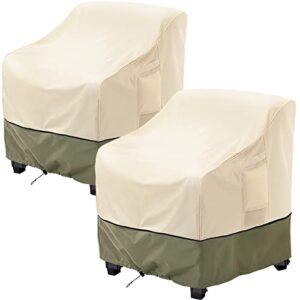 Bestalent Patio Furniture Covers Waterproof Clearance,Lawn Outdoor Deep Seat Chair Covers Fits up to 31.5 W x33.5 D x 36 H inches 2Pack