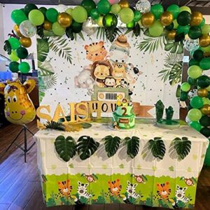 Avezano Two Wild Backdrops for Boy Safari Jungle Theme 2nd Birthday Party Banner Decorations Two Wild Zoo Animals Second Birthday Party Background (7x5ft)