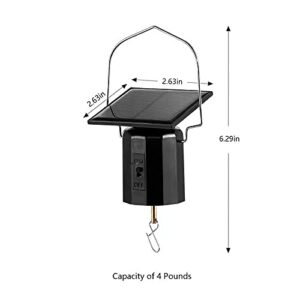 Revolving Solar Powered Wind Spinner Motor for Hanging Garden Spinners and Wind Chimes, Rotating Solar Energy Operated Motor for Wind Spinner Patio Garden Lawn Entryway Décor Load Capacity of 4 Pounds