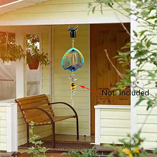 Revolving Solar Powered Wind Spinner Motor for Hanging Garden Spinners and Wind Chimes, Rotating Solar Energy Operated Motor for Wind Spinner Patio Garden Lawn Entryway Décor Load Capacity of 4 Pounds