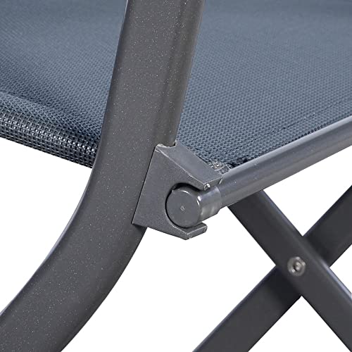 CXDTBH 3 Pcs Bistro Set Garden Backyard Table Chairs Outdoor Patio Furniture Folding Square Table