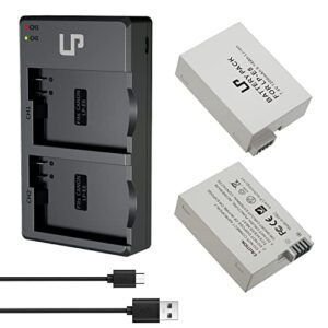 lp-e8 battery charger pack, lp 2-pack battery & dual slot charger, compatible with canon eos rebel t2i, t3i, t4i, t5i, 550d, 600d, 650d, 700d, kiss x4, x5, x6i, x7i cameras &more(not for t2 t3 t4 t5)