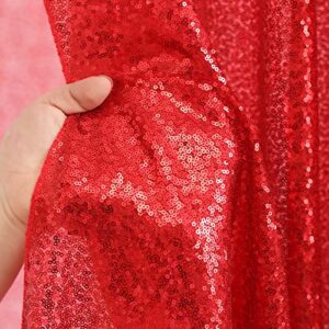 Red Sequin Backdrop Curtain 4 Pieces 2FTx8FT Glitter Christmas Wedding Decoration Party Photograph Background