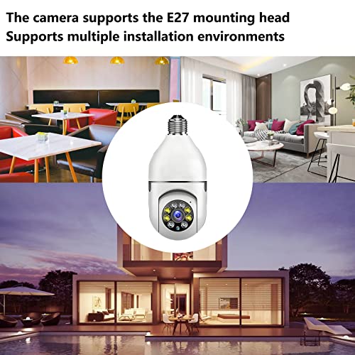 SSYING Light Bulb Camera, 1080P 2.4G/5.0GWireless Light Bulb Camera WiFi Outdoor 360 Degree,Light Bulb Security Camera with Motion Detection,Two-Way Audio,Free Cloud Storage