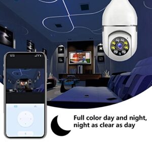 SSYING Light Bulb Camera, 1080P 2.4G/5.0GWireless Light Bulb Camera WiFi Outdoor 360 Degree,Light Bulb Security Camera with Motion Detection,Two-Way Audio,Free Cloud Storage