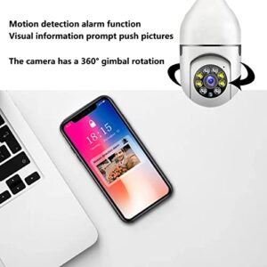 SSYING Light Bulb Camera, 1080P 2.4G/5.0GWireless Light Bulb Camera WiFi Outdoor 360 Degree,Light Bulb Security Camera with Motion Detection,Two-Way Audio,Free Cloud Storage