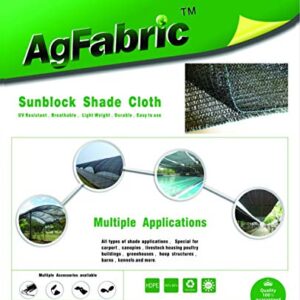 Agfabric 50% Sunblock Shade Cloth Net Mesh Shade with Clips for 10x20ft Garden Patio&Plants,Black