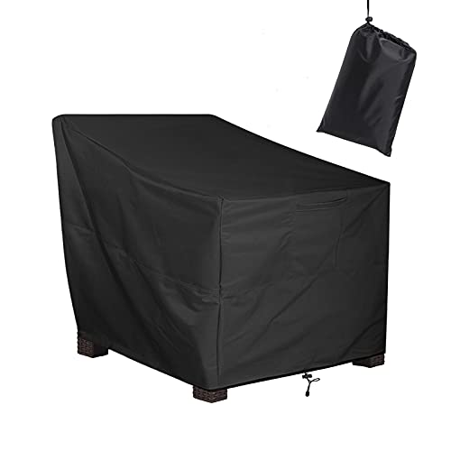 ALSTER Outdoor Chair Covers, Patio Chair Covers(35" L x 40" W x 33" H), Durable and Waterproof Black Covers for Lounge Deep Seat, Rain Snow Dust Wind-Proof