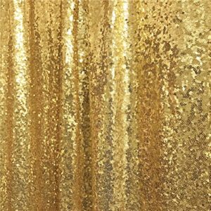 TRLYC Gold Sequin Backdrop Wedding Photography Backdrop 2ftx8ft (2Pack)