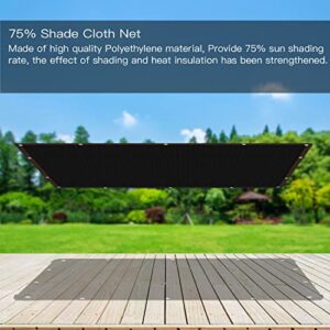 Garden 70% Shade Cloth,Sunblock Shade Cloth Black Shade Cloth Resistant Sun Shade Cloth,Garden Black Sun Shade Cloth for Plants Greenhouse Patio Vegetables Dogs Outside (9.8 x 13.1 Ft)