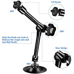 UYODM 2 Pack Articulating Magic Arm Wall Mount Holder Stand Compatible with CCTV POV Camcorders Cameras, LED Light, Video Lamp,DSLR,Flash,Digital Camera,Security Cameras