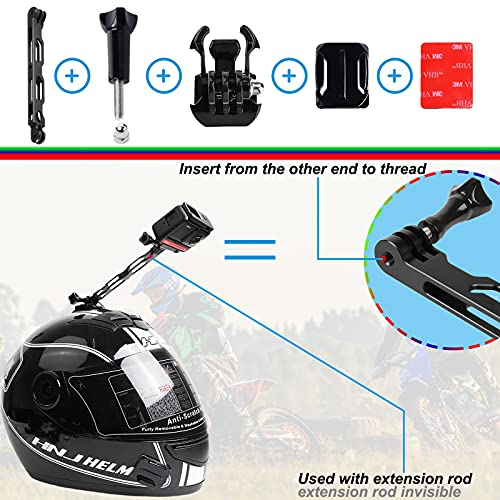 Motorcycle Accessory Bundle for Insta360 ONE X2, X3, ONE X, ONE R, RS, Gopro Hero Max, Fusion, DJI OSMO Action 2 Camera