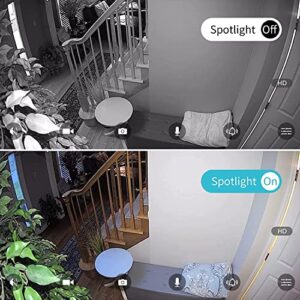 VIMTAG Mini G3 Outdoor/Indoor Cameras for Home Security with Full-Color Night Vision Spotlight, Plug-in Outside Cam with 24/7 Record& IP65 Waterproof, Cloud/SD Storage, Works with 2.4Ghz WiFi & Alexa