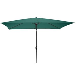 pure garden 50-lg1278 hunter green rectangular patio umbrella color