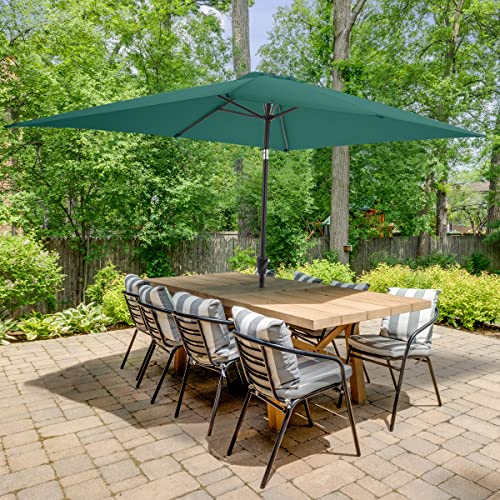 Pure Garden 50-LG1278 Hunter Green Rectangular Patio Umbrella Color