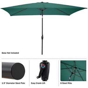 Pure Garden 50-LG1278 Hunter Green Rectangular Patio Umbrella Color