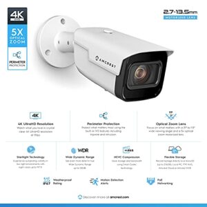 Amcrest 4K Optical Zoom IP Camera, Varifocal 8MP Outdoor POE Camera Bullet, Security Camera, 2.7mm~13.5mm Lens, IP67 Weatherproof, MicroSD Recording, (IP8M-VB2796EW)