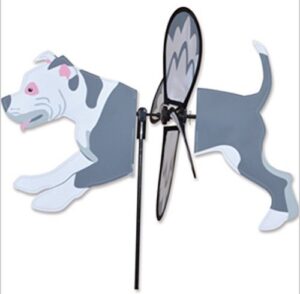 pit bull petite garden stake wind spinner by premier kites & designs-17″