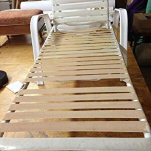 NickHouse 1.5" Vinyl Chair Strapping Outdoor Patio Furniture Repair 20' Matte Finish (Driftwood) + 20 Rivets!