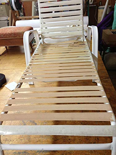 NickHouse 1.5" Vinyl Chair Strapping Outdoor Patio Furniture Repair 20' Matte Finish (Driftwood) + 20 Rivets!