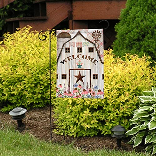 Barn in Bloom Primitive Garden Flag 12.5" x 18" Briarwood Lane