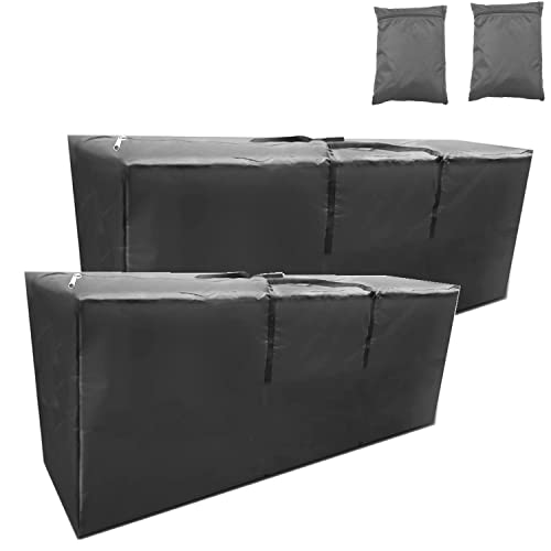 EASYMALL Outdoor Cushion Storage Bag 2 Pack, 68" L x 20" W x 30" H Outdoor Cushion Bag, Patio Furniture Cushion Bags with Large Zippered Opening & 2 Durable Handles XXL_2Pack