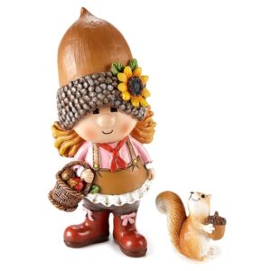 petunia the garden gnome and squirrel friend – landscaping accent