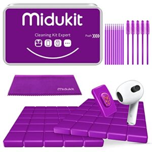 midukit cleaner kit for airpod, cleaning kit compatible with airpods, earbud cleaning putty, fits earbud phone ear wax dirt, cleaner putty with microfiber cleaning cloth & brushes, earbud cleaning kit