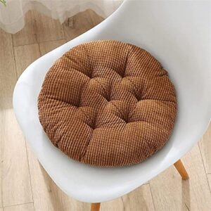 chair pad round chair seat pads comfortable thick cotton for dining chairs padded indoor outdoor cushions for garden patio home kitchen office car seat (color : coffee, size : 43x43cm)