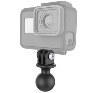 ram mounts rap-b-202u-gop1 action camera universal ball adapter with b size 1″ ball