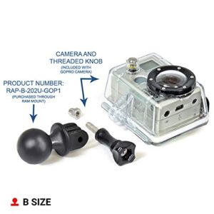 RAM Mounts RAP-B-202U-GOP1 Action Camera Universal Ball Adapter with B Size 1" Ball