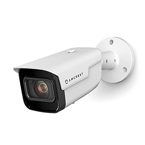 Amcrest 4K Optical Zoom AI IP PoE Camera, Varifocal 8MP Outdoor IP POE Camera Bullet, Face Detection, Human & Vehicle Detection, 2.7mm~13.5mm Lens, IP67, 5X Optical Zoom, (IP8M-VB2896EW-AI)