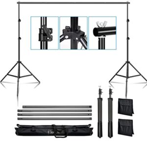 kshioe backdrop stand 2x3m/6.5×9.8ft photo video studio adjustable background support system stand with carry bag