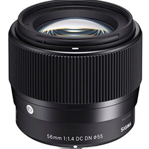 Sigma 56mm for E-Mount (Sony) Fixed Prime Camera Lens, Black (351965)