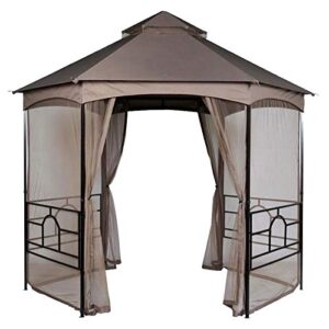 hexagon garden house gazebo replacement canopy top cover – riplock 350