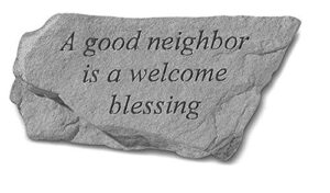 kay berry- inc. 75920 a good neighbor is a welcome blessing – garden accent – 6 inches x 3 inches
