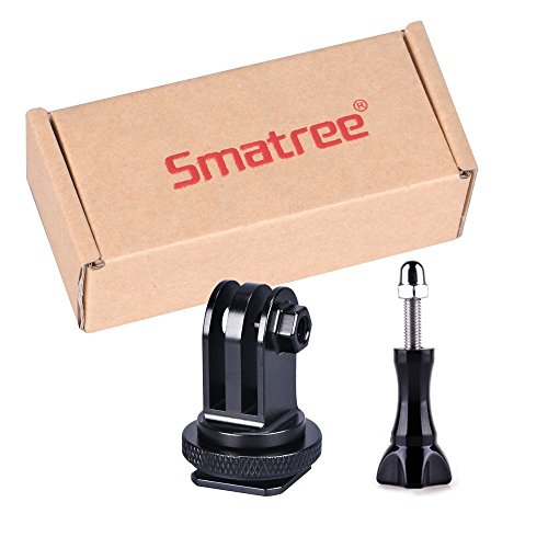 Smatree Full Aluminum Tripod Screw to DSLR Camera Flash Cold Shoe Mount Adapter Compatible for GoPro 11/10/MAX/9/8/7/6/5/4/3+/3,GOPRO Hero 2018/DJI OSMO Action Camera