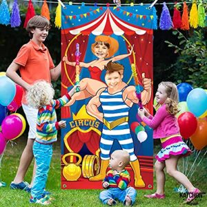 KatchOn, Carnival Photo Booth Backdrop - Large,72x36 Inch | Carnival Decorations for Event | Carnival Photo Door Banner for Carnival Theme Party Decorations | Carnival Backdrop, Mardi Gras Decorations